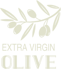A green logo with olives and 'Extra Virgin Olive' text.